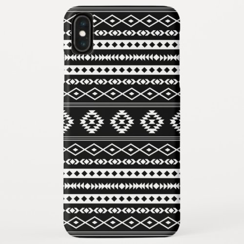 Aztec White on Black Mixed Pattern iPhone XS Max Case