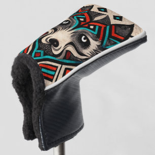 Aztec Wolf Face Golf Head Cover