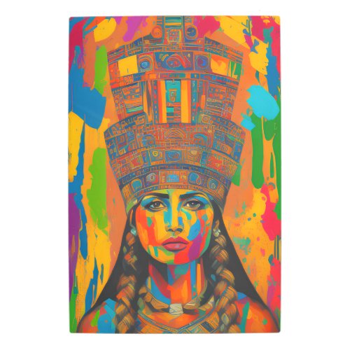 Aztec Woman Art Metal Wall Art