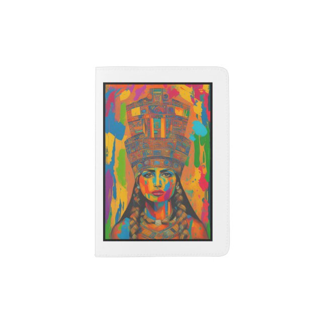 Aztec Woman Art Passport Holder (Front)