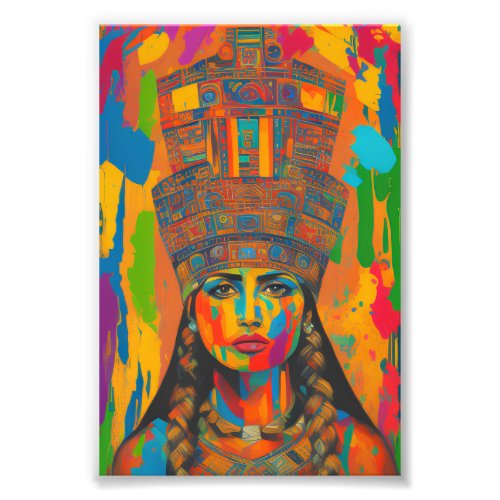 Aztec Woman Art Photo Print