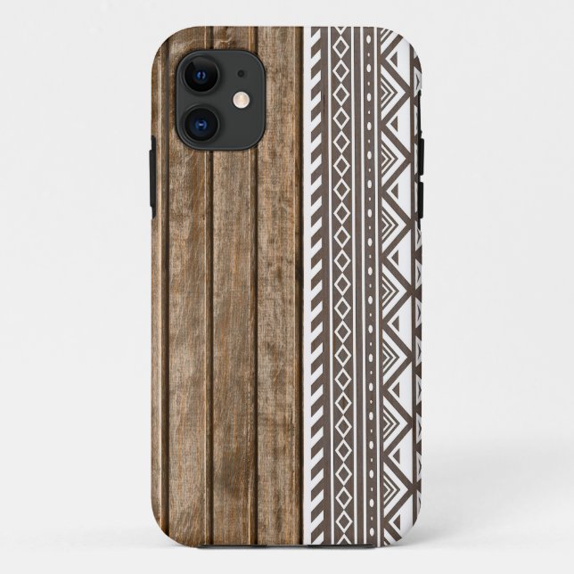 Aztec wood panel print Case-Mate iPhone case (Back)