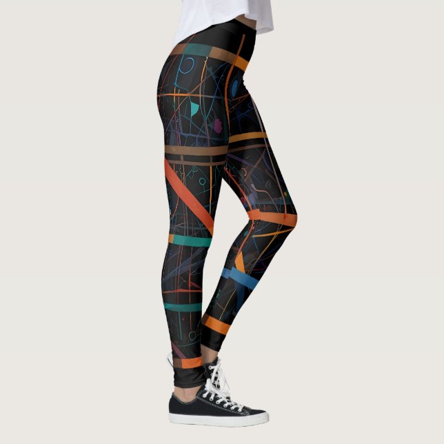 Aztec & Zodiac Line Abstract Mix Leggings (Right)