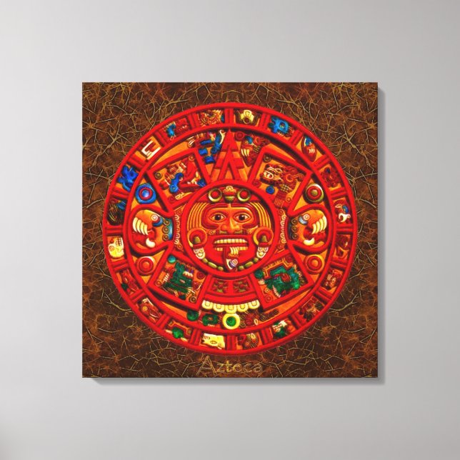AZTECA ~ Mayan\Aztec Sun Calendar Art Print (Front)