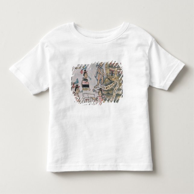 Aztecs consulting and following a map toddler t-shirt (Front)