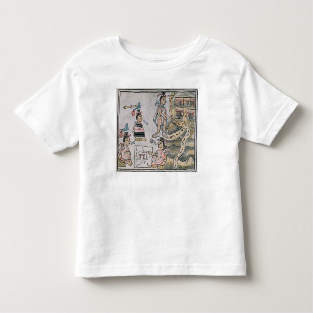 Aztecs consulting and following a map toddler t-shirt (Front)
