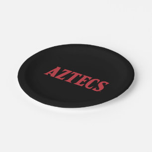 Aztecs Wordmark Paper Plates