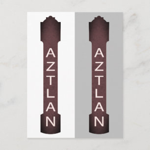 aztlan theatre signage postcard