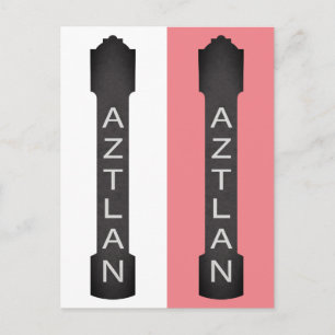 aztlan theatre signage postcard