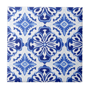 Azul Arabesque Ceramic Tile