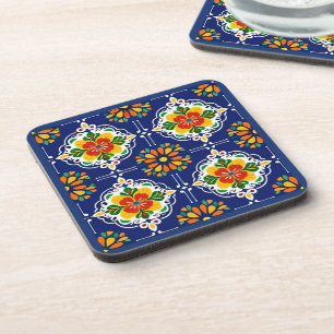 Azul Flor Mosaic Beverage Coaster