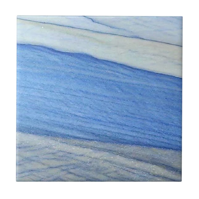 Azul Macaubas Marble Pattern 1 Ceramic Tile (Front)