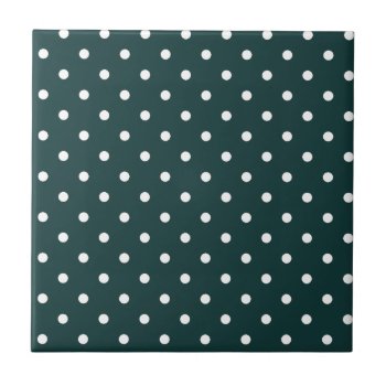 Azul Verde Polka Dots Ceramic Tile by LokisColors at Zazzle