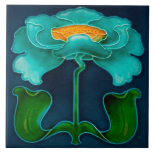 Azulejo Art Nouveau Ceramic Fireplace Wall tile