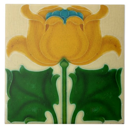 Azulejo Art nouveau ceramic tile