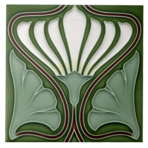 Azulejo Art Nouveau Ceramic Wall fireplace Tile