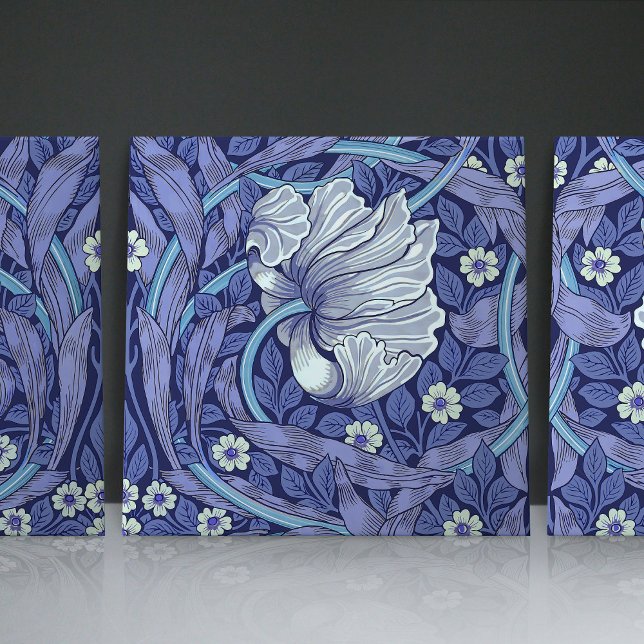Azulejo Blue Pimpernel Seamless 1/2 William Morris Ceramic Tile (Creator Uploaded)