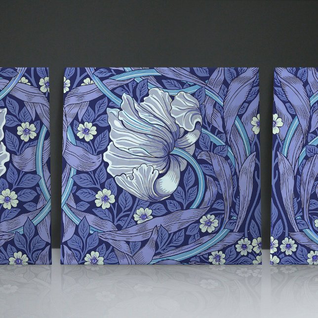 Azulejo Blue Pimpernel Seamless 2/2 William Morris Ceramic Tile (Creator Uploaded)