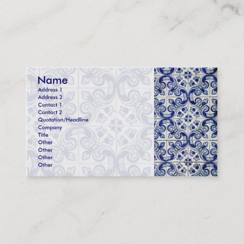 Azulejo Business Card Template
