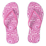 Azulejo Ceramic Style Vintage Monogram Ornament Flip Flops