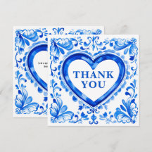 💙Azulejo Heart Thank‑You Tile