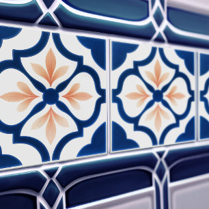 Azulejo Lisbon Patterned Talavera Ceramic Design Ceramic Tile