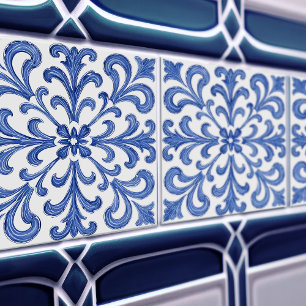 Azulejo Lisbon Patterned Talavera Ceramic Design Ceramic Tile