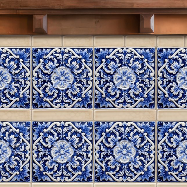 Azulejo Lisbon Patterned Talavera Ceramic Design Ceramic Tile (Creator Uploaded)
