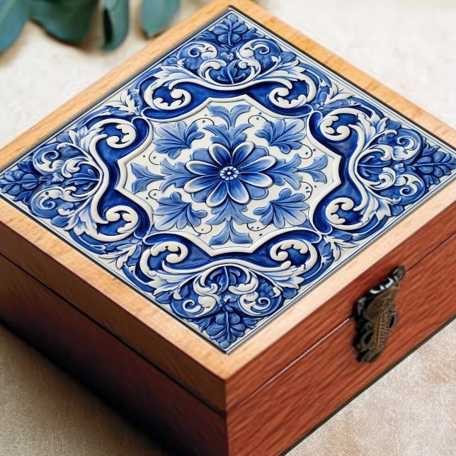 Azulejo Lisbon Patterned Talavera Ceramic Design Ceramic Tile (Creator Uploaded)