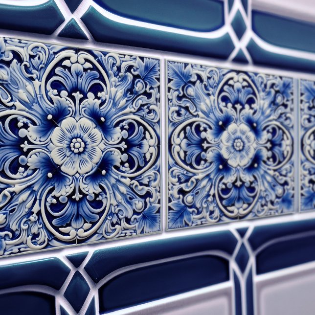 Azulejo Lisbon Patterned Talavera Ceramic Design Ceramic Tile (Creator Uploaded)
