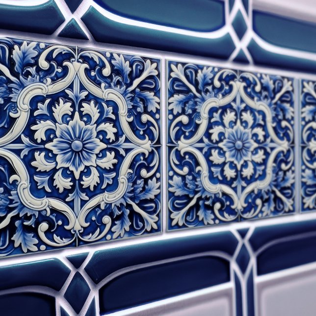 Azulejo Lisbon Patterned Talavera Ceramic Design Ceramic Tile (Creator Uploaded)