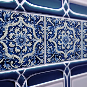 Azulejo Lisbon Patterned Talavera Ceramic Design Tile