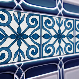 Azulejo Lisbon Patterned Talavera Ceramic Design Tile