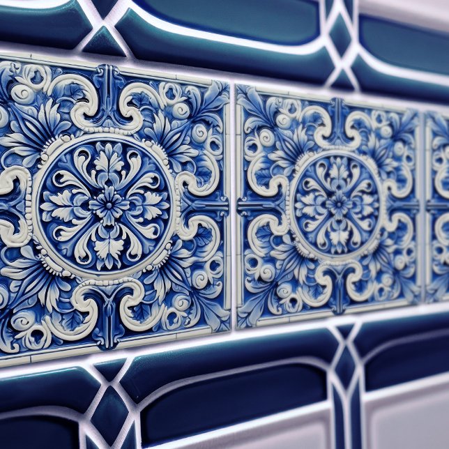 Azulejo Lisbon Patterned Talavera Ceramic Design Tile (Creator Uploaded)