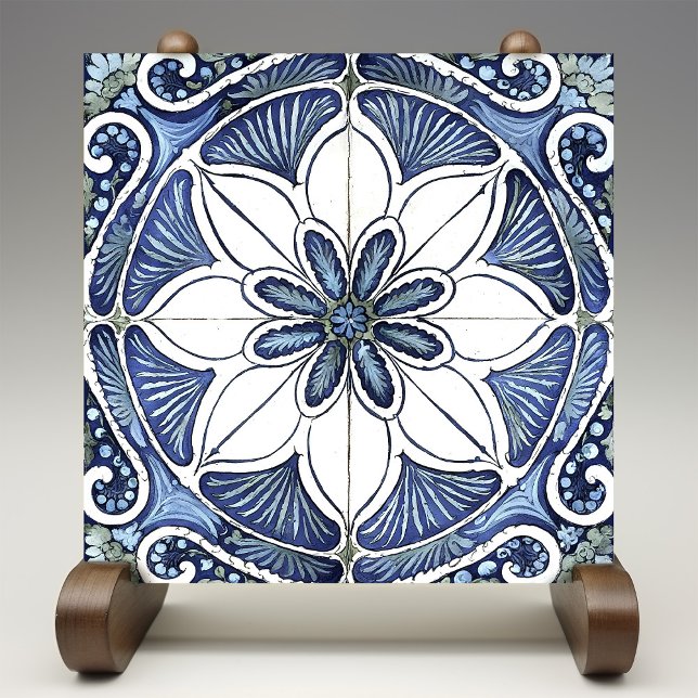 Azulejo Lisbon Patterned Talavera Ceramic Design Tile (Creator Uploaded)