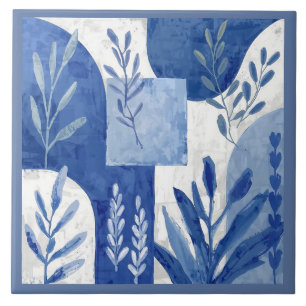 Azulejo Mediterranean Blue White Ceramic Tile