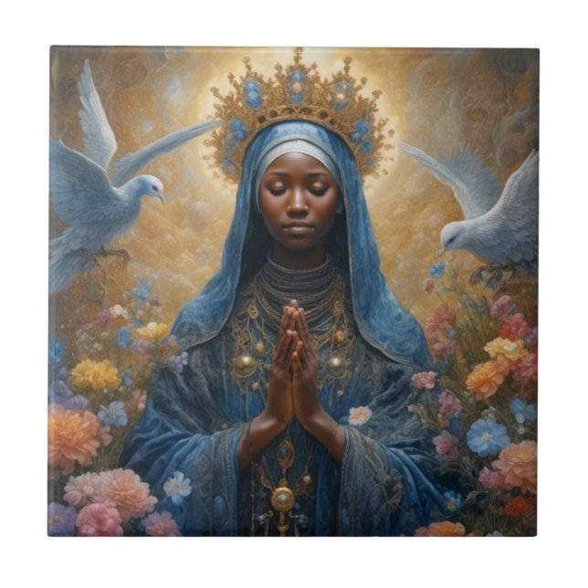 Azulejo Our Lady Aparecida Ceramic Tile (Front)