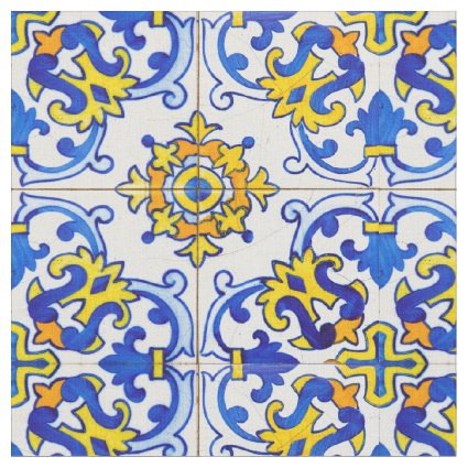 Azulejo Panel Tiles Fabric