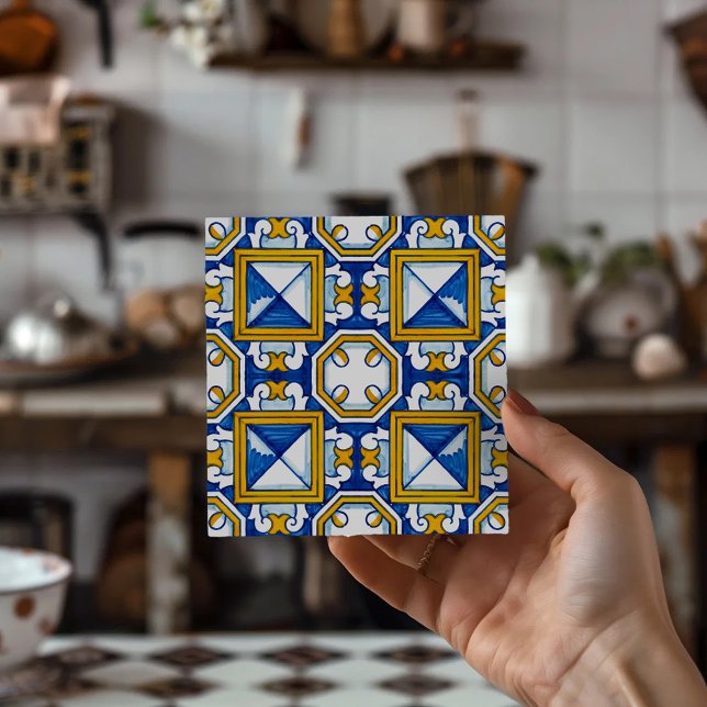 Azulejo Pattern Authentic Portuguese Home Accent Ceramic Tile (Coasters, Drink Coasters, Coaster Set, Home Decor,
Housewarming Gift, Kitchen Accessories)