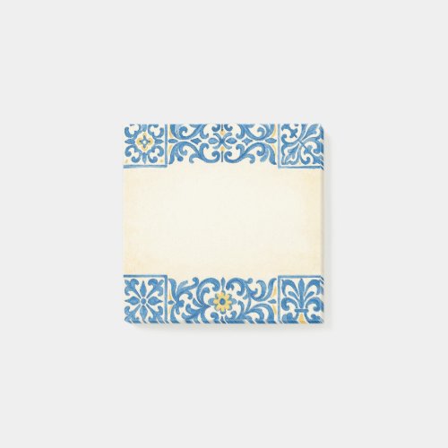 Azulejo Portuguese stationary watercolor design Post-it Notes