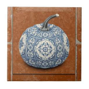 Azulejo pumpkin orange mosaic vintage bulk ceramic tile