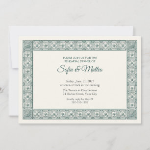 Azulejo Rehearsal Dinner Invitation
