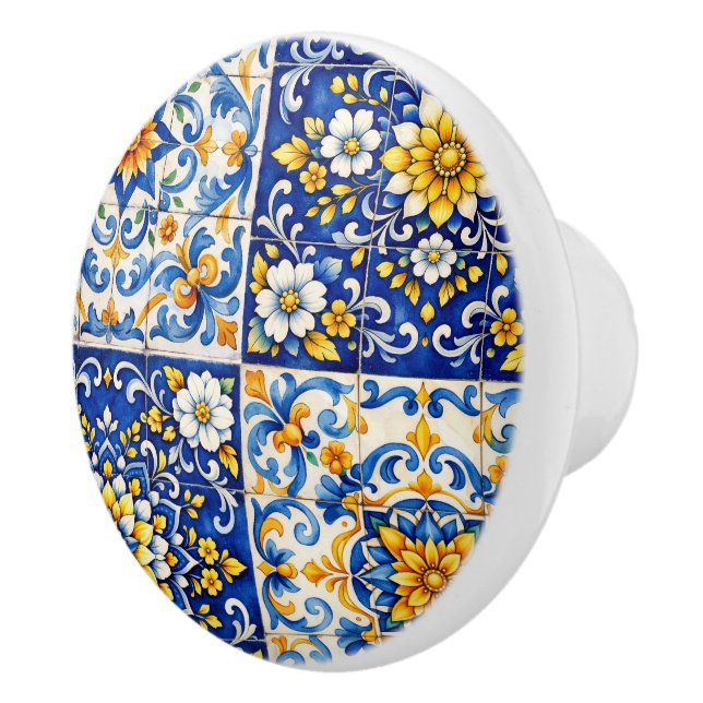 Azulejo Sunburst Ceramic Pull (Right)