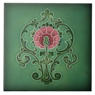 Azulejo Tile art nouveau style decorative fireplac