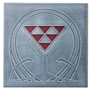 Azulejo Tile art nouveau style decorative fireplac