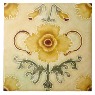 Azulejo Tile art nouveau style decorative fireplac