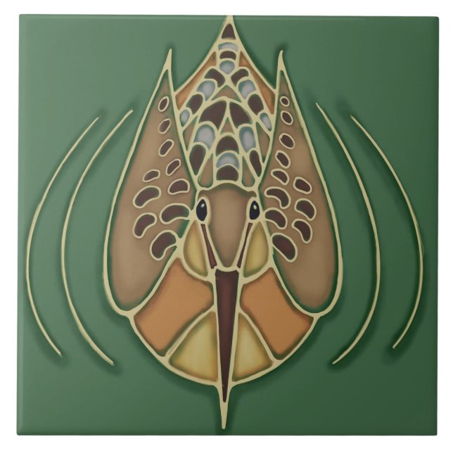 Azulejo Tile art nouveau style decorative fireplac (Front)