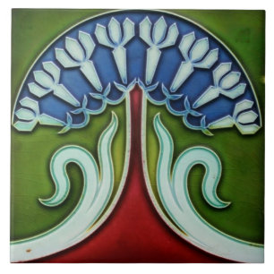 Azulejo Tile art nouveau style decorative fireplac