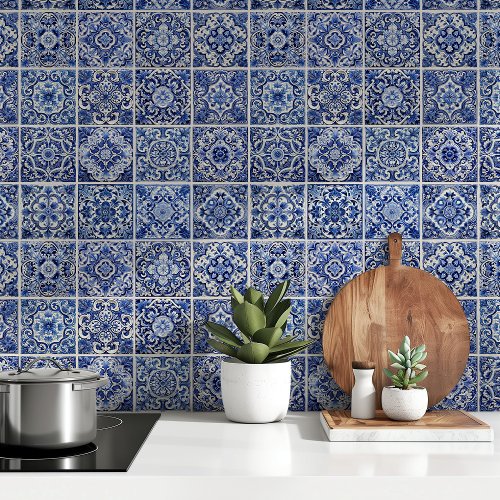 Azulejo Tiles Peel  Stick Wallpaper Wallpaper