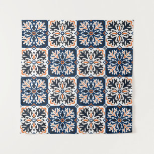 Azulejos ceramic tile design. Talavera tracery mot Tapestry